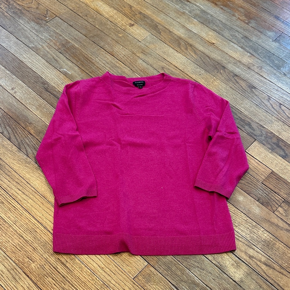 Talbots Fuchsia Crew Neck Sweater